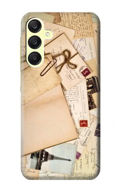 W3397 Postcards Memories Hard Case and Leather Flip Case For Samsung Galaxy A25 5G