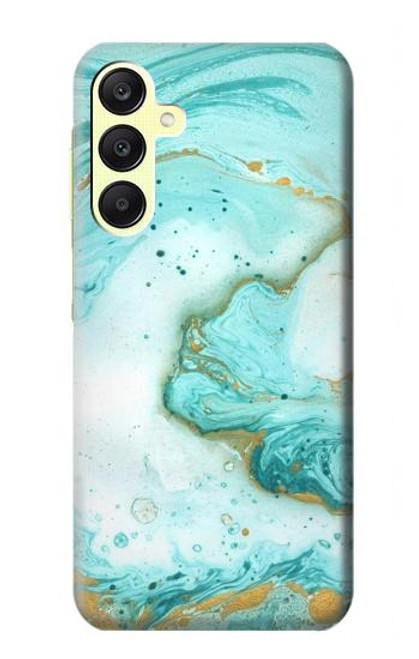 W3399 Green Marble Graphic Print Hard Case and Leather Flip Case For Samsung Galaxy A25 5G