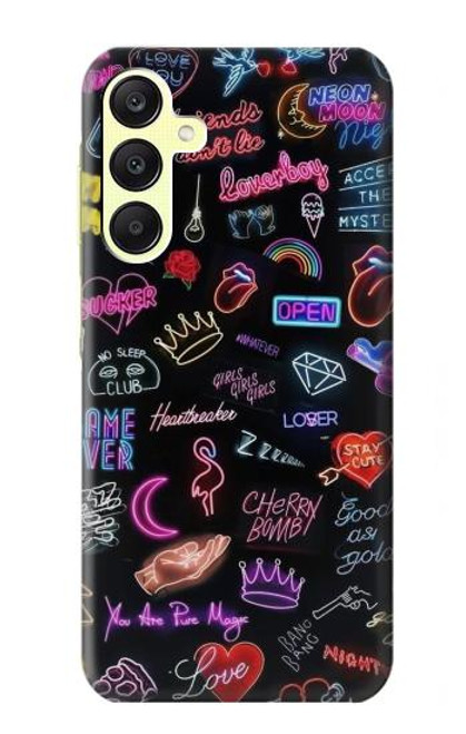 W3433 Vintage Neon Graphic Hard Case and Leather Flip Case For Samsung Galaxy A25 5G