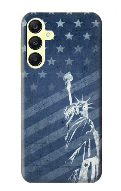 W3450 US Flag Liberty Statue Hard Case and Leather Flip Case For Samsung Galaxy A25 5G