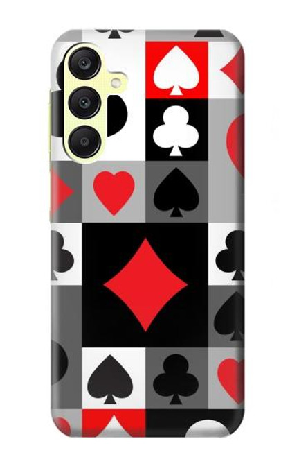 W3463 Poker Card Suit Hard Case and Leather Flip Case For Samsung Galaxy A25 5G