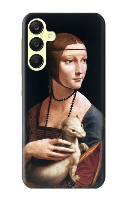 W3471 Lady Ermine Leonardo da Vinci Hard Case and Leather Flip Case For Samsung Galaxy A25 5G