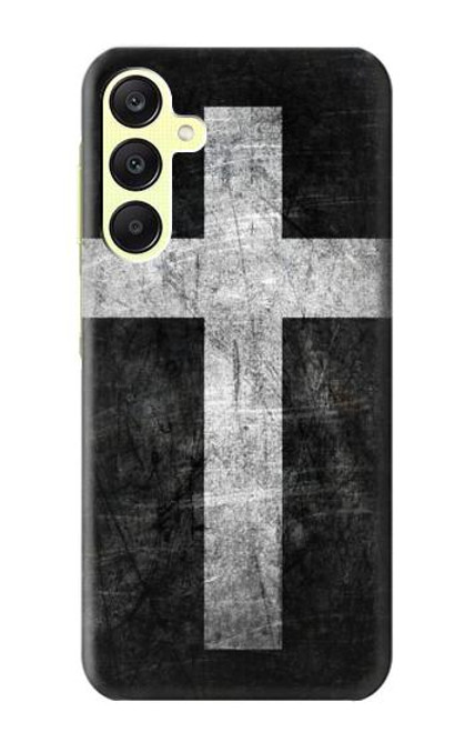 W3491 Christian Cross Hard Case and Leather Flip Case For Samsung Galaxy A25 5G