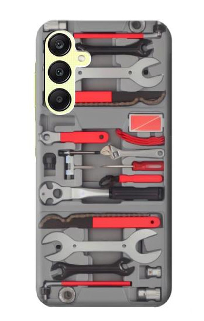 W3921 Bike Repair Tool Graphic Paint Hard Case and Leather Flip Case For Samsung Galaxy A25 5G