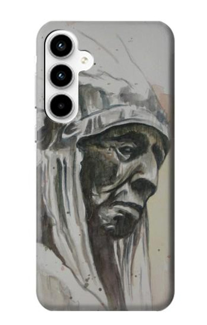 W0792 Indian Chief Hard Case and Leather Flip Case For Samsung Galaxy A35 5G