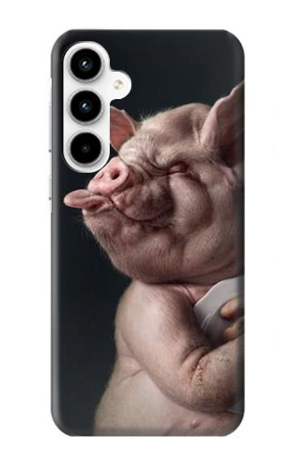 W1273 Crazy Pig Hard Case and Leather Flip Case For Samsung Galaxy A35 5G