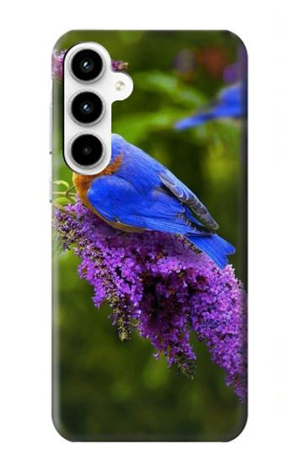 W1565 Bluebird of Happiness Blue Bird Hard Case and Leather Flip Case For Samsung Galaxy A35 5G