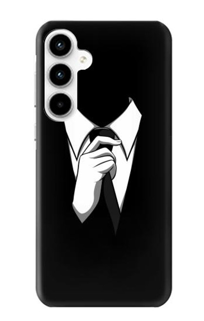 W1591 Anonymous Man in Black Suit Hard Case and Leather Flip Case For Samsung Galaxy A35 5G