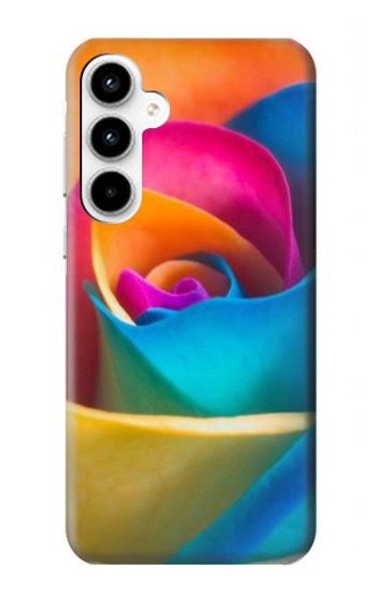 W1671 Rainbow Colorful Rose Hard Case and Leather Flip Case For Samsung Galaxy A35 5G