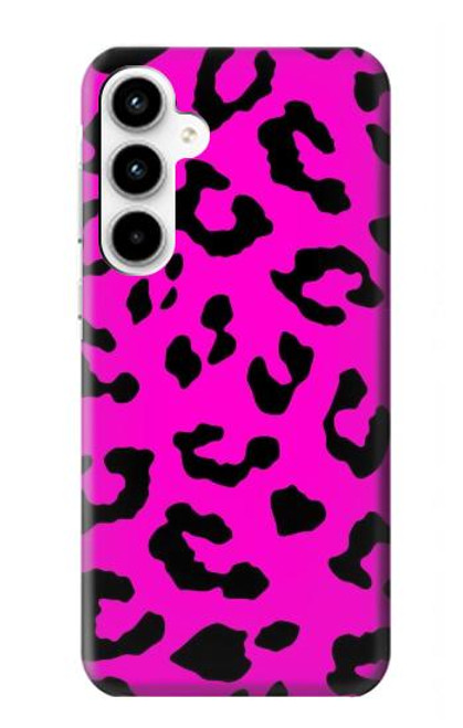 W1850 Pink Leopard Pattern Hard Case and Leather Flip Case For Samsung Galaxy A35 5G