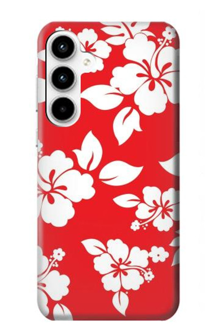 W1949 Hawaiian Hibiscus Pattern Hard Case and Leather Flip Case For Samsung Galaxy A35 5G