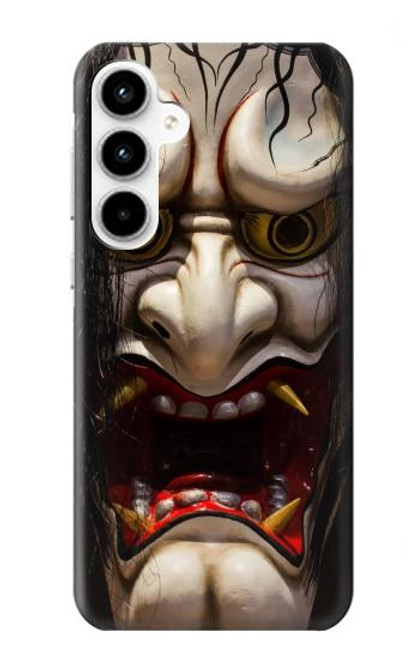 W2112 Hannya Demon Mask Hard Case and Leather Flip Case For Samsung Galaxy A35 5G