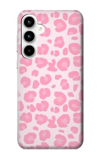 W2213 Pink Leopard Pattern Hard Case and Leather Flip Case For Samsung Galaxy A35 5G