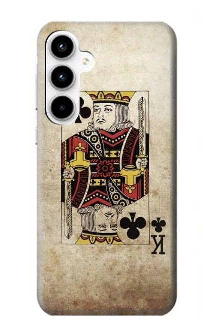 W2528 Poker King Card Hard Case and Leather Flip Case For Samsung Galaxy A35 5G