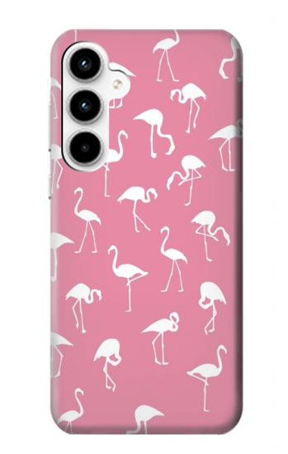 W2858 Pink Flamingo Pattern Hard Case and Leather Flip Case For Samsung Galaxy A35 5G