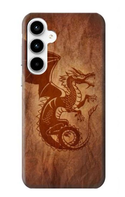 W3086 Red Dragon Tattoo Hard Case and Leather Flip Case For Samsung Galaxy A35 5G