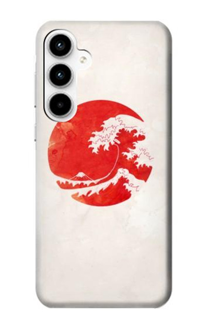 W3237 Waves Japan Flag Hard Case and Leather Flip Case For Samsung Galaxy A35 5G