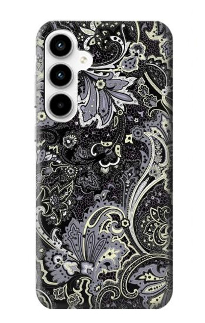 W3251 Batik Flower Pattern Hard Case and Leather Flip Case For Samsung Galaxy A35 5G