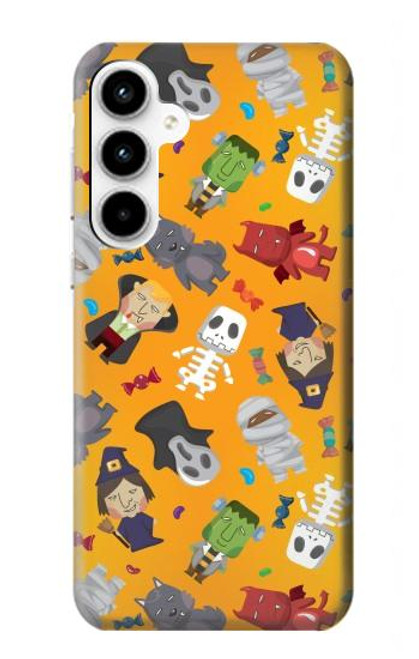 W3275 Cute Halloween Cartoon Pattern Hard Case and Leather Flip Case For Samsung Galaxy A35 5G