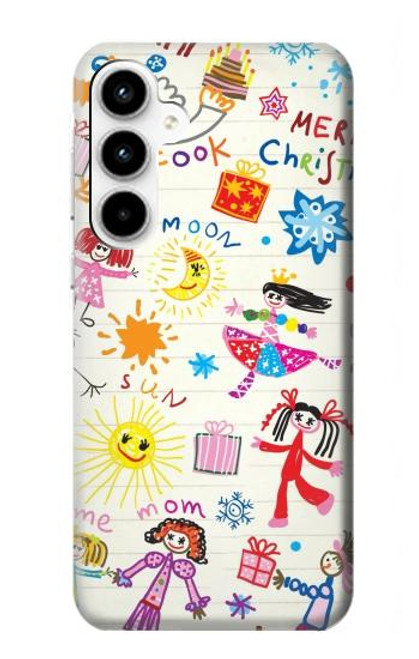 W3280 Kids Drawing Hard Case and Leather Flip Case For Samsung Galaxy A35 5G