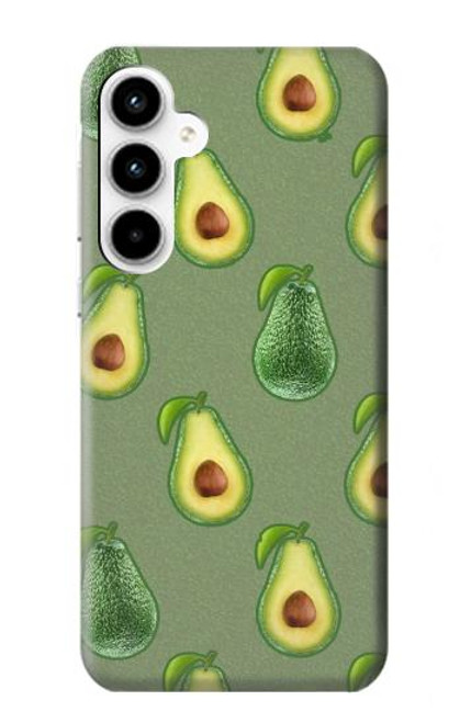 W3285 Avocado Fruit Pattern Hard Case and Leather Flip Case For Samsung Galaxy A35 5G