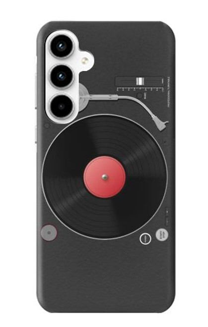 W3952 Turntable Vinyl Record Player Graphic Hard Case and Leather Flip Case For Samsung Galaxy A35 5G