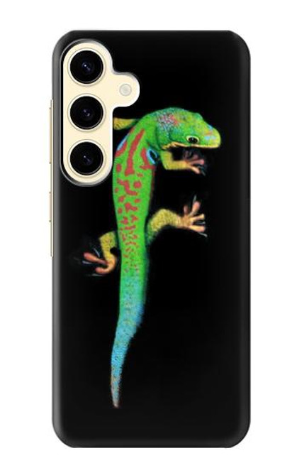 W0125 Green Madagascan Gecko Hard Case and Leather Flip Case For Samsung Galaxy S24