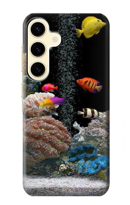 W0226 Aquarium Hard Case and Leather Flip Case For Samsung Galaxy S24