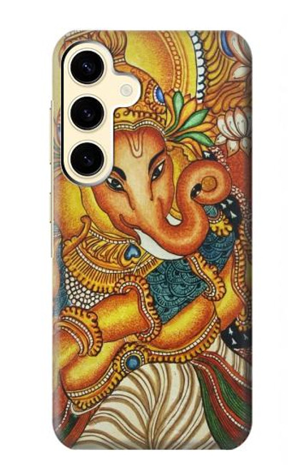 W0440 Hindu God Ganesha Hard Case and Leather Flip Case For Samsung Galaxy S24