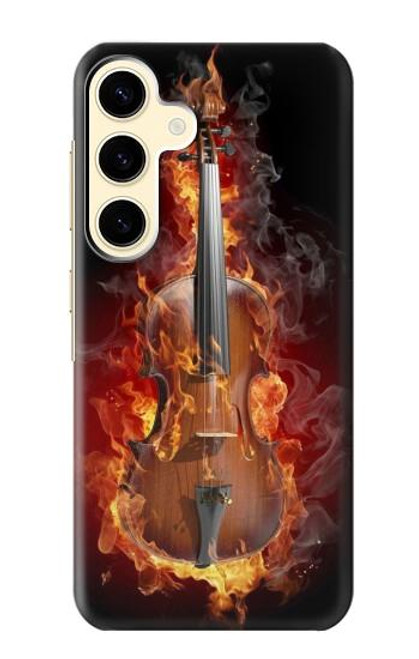 W0864 Fire Violin Hard Case and Leather Flip Case For Samsung Galaxy S24