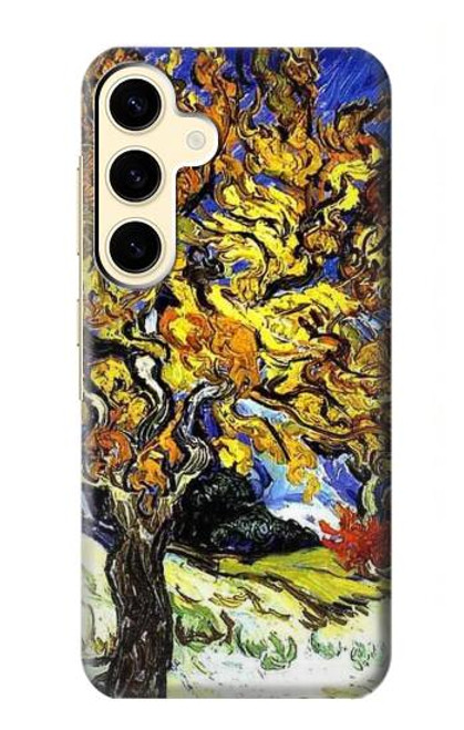 W0902 Mulberry Tree Van Gogh Hard Case and Leather Flip Case For Samsung Galaxy S24