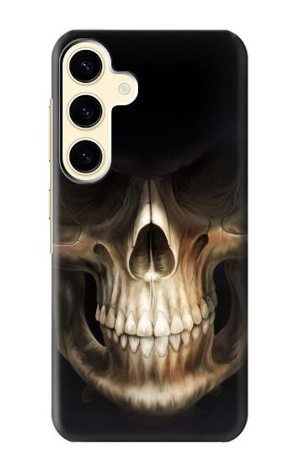 W1107 Skull Face Grim Reaper Hard Case and Leather Flip Case For Samsung Galaxy S24