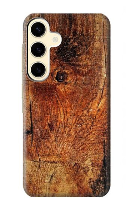 W1140 Wood Skin Graphic Hard Case and Leather Flip Case For Samsung Galaxy S24