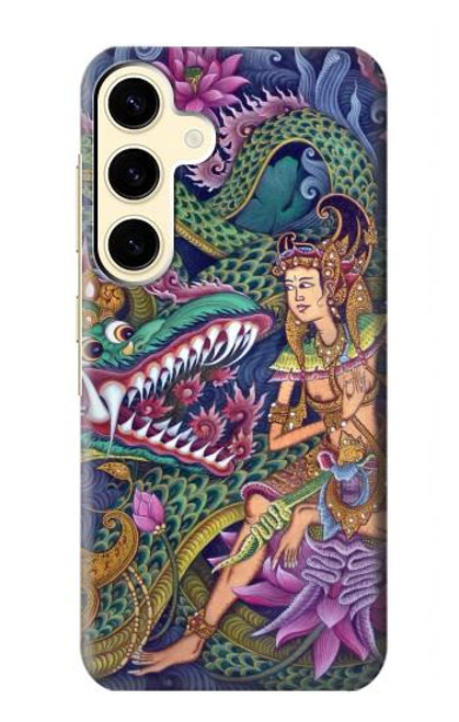 W1240 Bali Painting Hard Case and Leather Flip Case For Samsung Galaxy S24