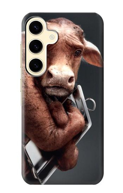 W1271 Crazy Cow Hard Case and Leather Flip Case For Samsung Galaxy S24