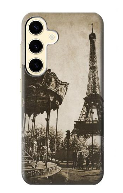 W2174 Eiffel Tower Vintage Paris Hard Case and Leather Flip Case For Samsung Galaxy S24