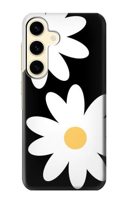 W2315 Daisy White Flowers Hard Case and Leather Flip Case For Samsung Galaxy S24