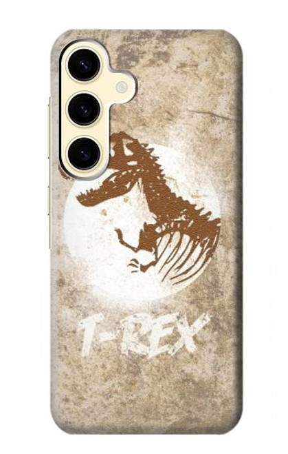 W2372 T-Rex Jurassic Fossil Hard Case and Leather Flip Case For Samsung Galaxy S24