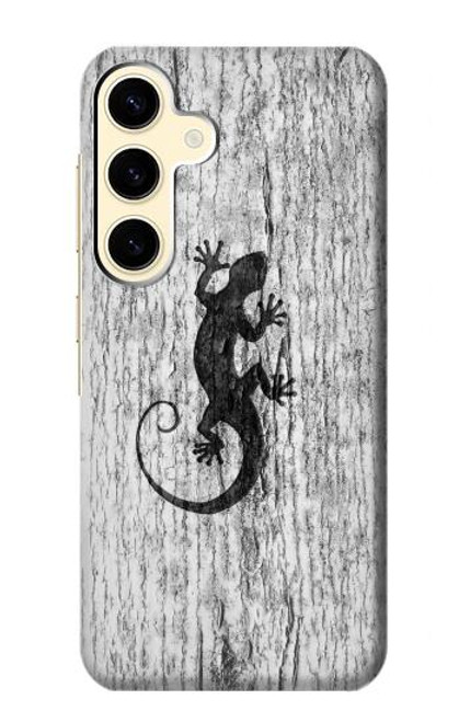 W2446 Gecko Wood Graphic Printed Hard Case and Leather Flip Case For Samsung Galaxy S24