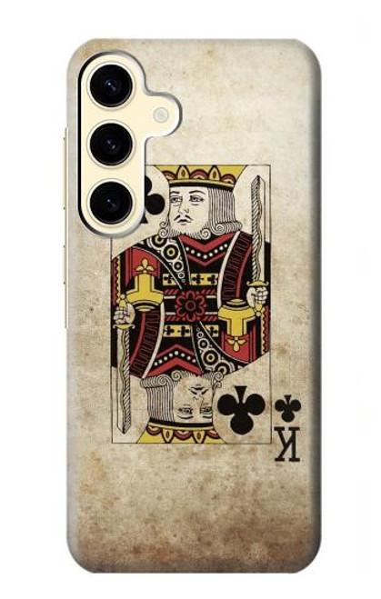 W2528 Poker King Card Hard Case and Leather Flip Case For Samsung Galaxy S24