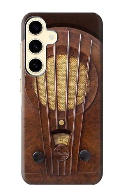 W2655 Vintage Bakelite Deco Radio Hard Case and Leather Flip Case For Samsung Galaxy S24