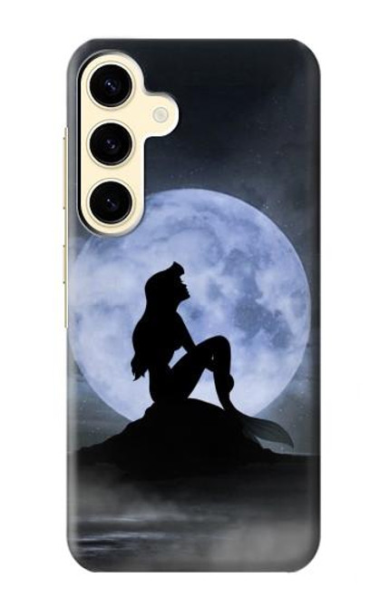 W2668 Mermaid Silhouette Moon Night Hard Case and Leather Flip Case For Samsung Galaxy S24