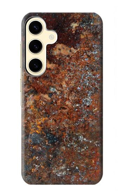 W2714 Rust Steel Texture Graphic Printed Hard Case and Leather Flip Case For Samsung Galaxy S24