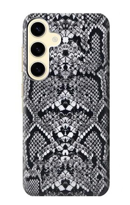 W2855 White Rattle Snake Skin Graphic Printed Hard Case and Leather Flip Case For Samsung Galaxy S24