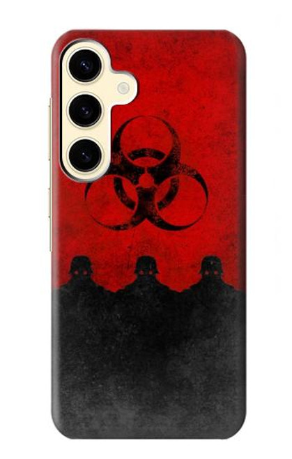 W2917 Biohazards Virus Red Alert Hard Case and Leather Flip Case For Samsung Galaxy S24