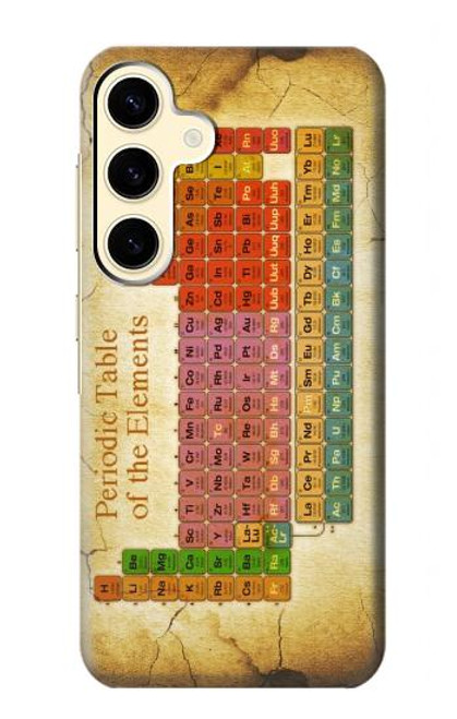 W2934 Vintage Periodic Table of Elements Hard Case and Leather Flip Case For Samsung Galaxy S24