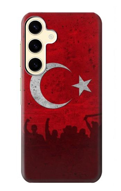 W2991 Turkey Football Soccer Hard Case and Leather Flip Case For Samsung Galaxy S24