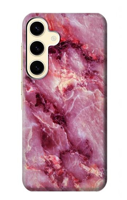 W3052 Pink Marble Graphic Printed Hard Case and Leather Flip Case For Samsung Galaxy S24