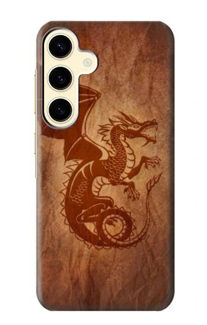 W3086 Red Dragon Tattoo Hard Case and Leather Flip Case For Samsung Galaxy S24