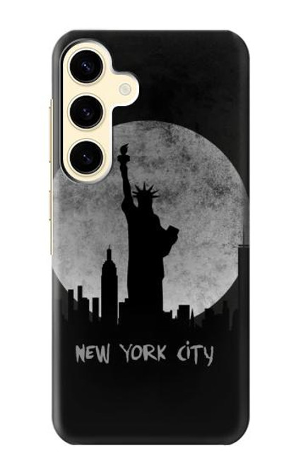 W3097 New York City Hard Case and Leather Flip Case For Samsung Galaxy S24